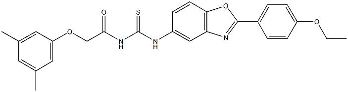 637312-45-9 N-[(3,5-dimethylphenoxy)acetyl]-N'-[2-(4-ethoxyphenyl)-1,3-benzoxazol-5-yl]thiourea