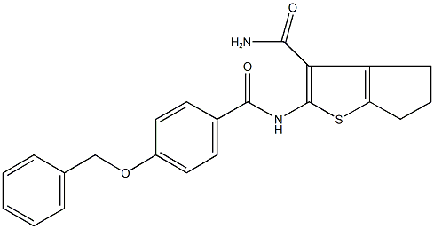 2-{[4-(benzyloxy)benzoyl]amino}-5,6-dihydro-4H-cyclopenta[b]thiophene-3-carboxamide|