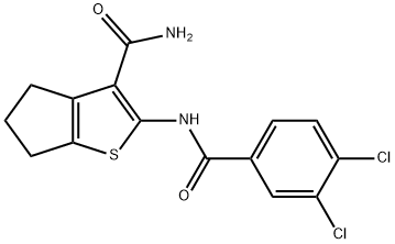 2-[(3,4-dichlorobenzoyl)amino]-5,6-dihydro-4H-cyclopenta[b]thiophene-3-carboxamide Structure