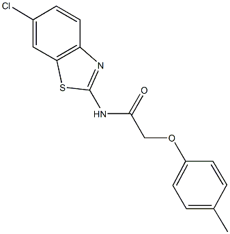 N-(6-chloro-1,3-benzothiazol-2-yl)-2-(4-methylphenoxy)acetamide Struktur