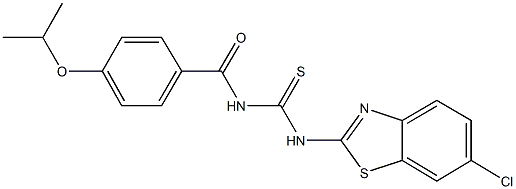 N-(6-chloro-1,3-benzothiazol-2-yl)-N'-(4-isopropoxybenzoyl)thiourea Structure