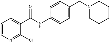 2-chloro-N-[4-(1-piperidinylmethyl)phenyl]nicotinamide Structure