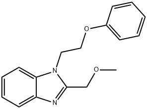 2-(methoxymethyl)-1-(2-phenoxyethyl)-1H-benzimidazole Struktur