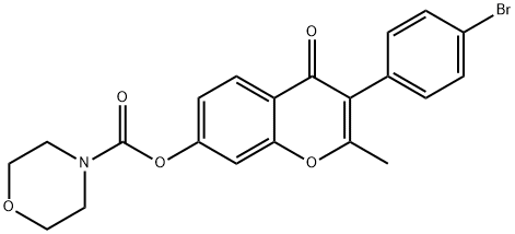 3-(4-bromophenyl)-2-methyl-4-oxo-4H-chromen-7-yl 4-morpholinecarboxylate Structure