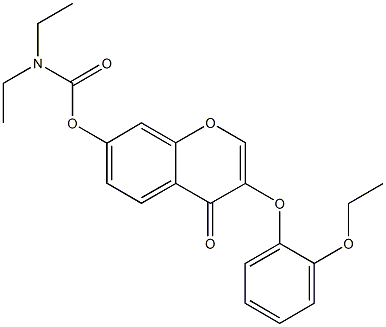 3-(2-ethoxyphenoxy)-4-oxo-4H-chromen-7-yldiethylcarbamate Structure