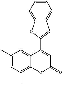 4-(1-benzofuran-2-yl)-6,8-dimethyl-2H-chromen-2-one Struktur