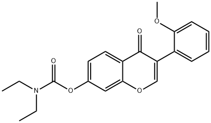 3-(2-methoxyphenyl)-4-oxo-4H-chromen-7-yldiethylcarbamate Structure