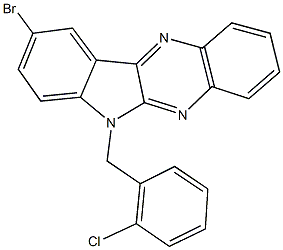 9-bromo-6-(2-chlorobenzyl)-6H-indolo[2,3-b]quinoxaline 结构式