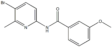 N-(5-bromo-6-methyl-2-pyridinyl)-3-methoxybenzamide 结构式