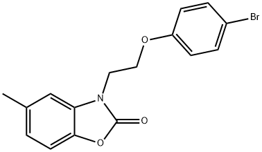 3-[2-(4-bromophenoxy)ethyl]-5-methyl-1,3-benzoxazol-2(3H)-one,638142-11-7,结构式