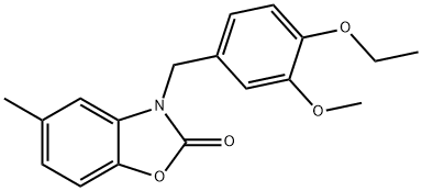 3-(4-ethoxy-3-methoxybenzyl)-5-methyl-1,3-benzoxazol-2(3H)-one Structure