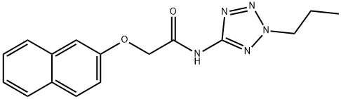 2-(2-naphthyloxy)-N-(2-propyl-2H-tetraazol-5-yl)acetamide Struktur