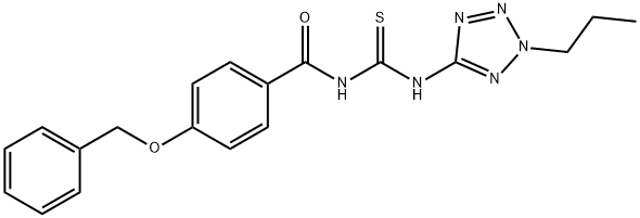 N-[4-(benzyloxy)benzoyl]-N'-(2-propyl-2H-tetraazol-5-yl)thiourea Structure
