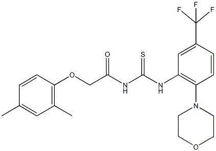 638151-42-5 N-[(2,4-dimethylphenoxy)acetyl]-N'-[2-(4-morpholinyl)-5-(trifluoromethyl)phenyl]thiourea