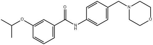 3-isopropoxy-N-[4-(4-morpholinylmethyl)phenyl]benzamide 结构式