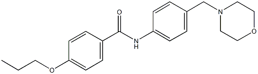 N-[4-(4-morpholinylmethyl)phenyl]-4-propoxybenzamide Struktur