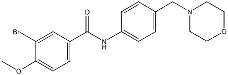 3-bromo-4-methoxy-N-[4-(4-morpholinylmethyl)phenyl]benzamide,638153-86-3,结构式