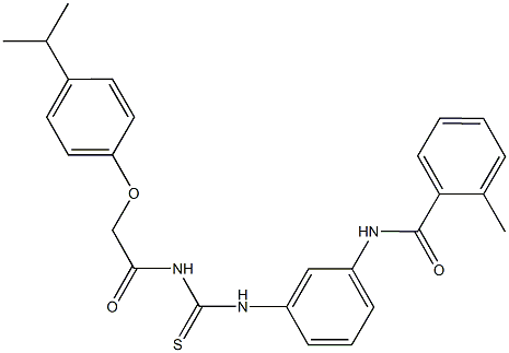 N-{3-[({[(4-isopropylphenoxy)acetyl]amino}carbothioyl)amino]phenyl}-2-methylbenzamide Struktur