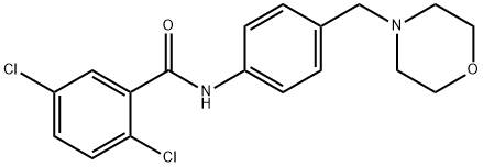 2,5-dichloro-N-[4-(4-morpholinylmethyl)phenyl]benzamide Struktur