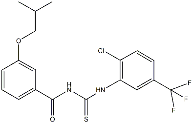 N-[2-chloro-5-(trifluoromethyl)phenyl]-N'-(3-isobutoxybenzoyl)thiourea 结构式