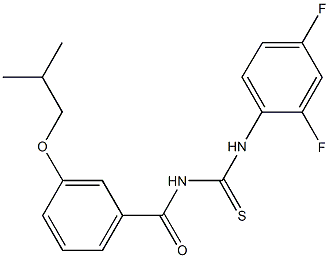 N-(2,4-difluorophenyl)-N'-(3-isobutoxybenzoyl)thiourea,638154-89-9,结构式