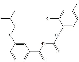 N-(2-chloro-4-iodophenyl)-N'-(3-isobutoxybenzoyl)thiourea Structure