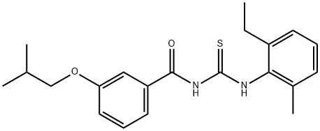 N-(2-ethyl-6-methylphenyl)-N'-(3-isobutoxybenzoyl)thiourea Structure