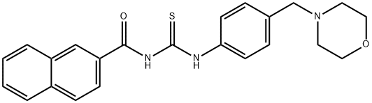 N-[4-(4-morpholinylmethyl)phenyl]-N'-(2-naphthoyl)thiourea Structure