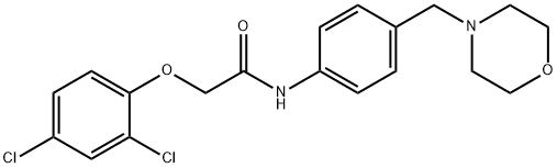 2-(2,4-dichlorophenoxy)-N-[4-(morpholin-4-ylmethyl)phenyl]acetamide 化学構造式