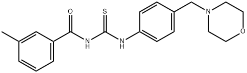 638156-12-4 N-(3-methylbenzoyl)-N'-[4-(4-morpholinylmethyl)phenyl]thiourea