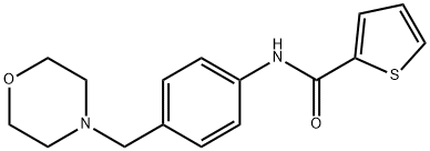 N-[4-(morpholin-4-ylmethyl)phenyl]thiophene-2-carboxamide,638156-21-5,结构式