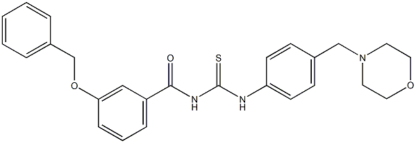 N-[3-(benzyloxy)benzoyl]-N'-[4-(4-morpholinylmethyl)phenyl]thiourea Structure