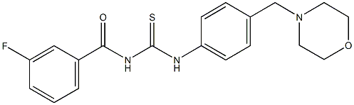 N-(3-fluorobenzoyl)-N'-[4-(4-morpholinylmethyl)phenyl]thiourea Struktur