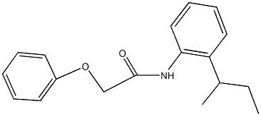 N-(2-sec-butylphenyl)-2-phenoxyacetamide 化学構造式