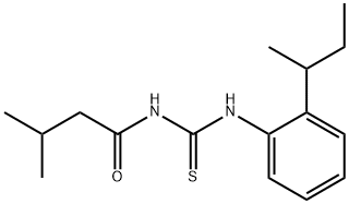 N-(2-sec-butylphenyl)-N'-(3-methylbutanoyl)thiourea 化学構造式