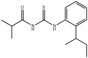 N-(2-sec-butylphenyl)-N'-isobutyrylthiourea Structure