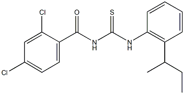 N-(2-sec-butylphenyl)-N'-(2,4-dichlorobenzoyl)thiourea Structure