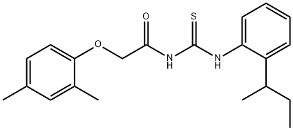 N-(2-sec-butylphenyl)-N'-[(2,4-dimethylphenoxy)acetyl]thiourea,638162-37-5,结构式