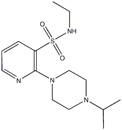 N-ethyl-2-(4-isopropyl-1-piperazinyl)-3-pyridinesulfonamide 结构式