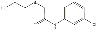 N-(3-chlorophenyl)-2-[(2-hydroxyethyl)sulfanyl]acetamide,638994-65-7,结构式