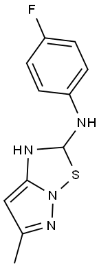 N-(4-fluorophenyl)-6-methyl-1,2-dihydropyrazolo[1,5-b][1,2,4]thiadiazol-2-amine Structure