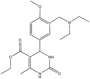 ethyl 4-{3-[(diethylamino)methyl]-4-methoxyphenyl}-6-methyl-2-oxo-1,2,3,4-tetrahydro-5-pyrimidinecarboxylate Structure