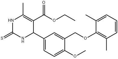 ethyl 4-{3-[(2,6-dimethylphenoxy)methyl]-4-methoxyphenyl}-6-methyl-2-thioxo-1,2,3,4-tetrahydro-5-pyrimidinecarboxylate Structure