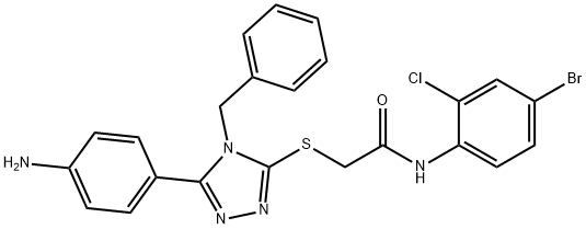 639002-34-9 2-{[5-(4-aminophenyl)-4-benzyl-4H-1,2,4-triazol-3-yl]sulfanyl}-N-(4-bromo-2-chlorophenyl)acetamide