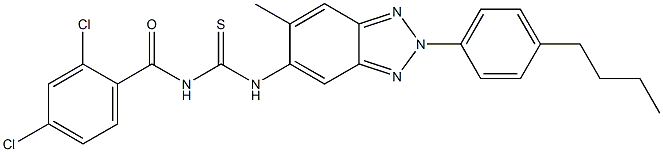 N-[2-(4-butylphenyl)-6-methyl-2H-1,2,3-benzotriazol-5-yl]-N'-(2,4-dichlorobenzoyl)thiourea,639044-83-0,结构式