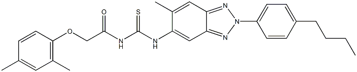 N-[2-(4-butylphenyl)-6-methyl-2H-1,2,3-benzotriazol-5-yl]-N'-[(2,4-dimethylphenoxy)acetyl]thiourea|