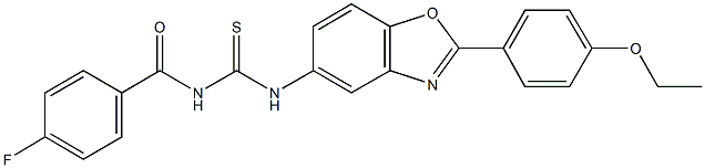 N-[2-(4-ethoxyphenyl)-1,3-benzoxazol-5-yl]-N'-(4-fluorobenzoyl)thiourea,639046-29-0,结构式