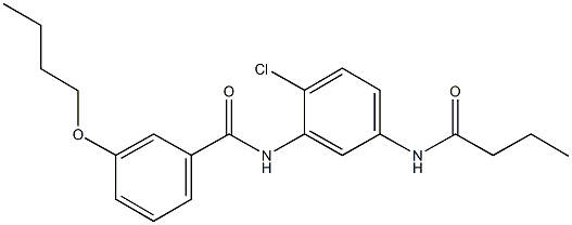 3-butoxy-N-[5-(butyrylamino)-2-chlorophenyl]benzamide 化学構造式