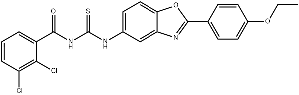 N-(2,3-dichlorobenzoyl)-N'-[2-(4-ethoxyphenyl)-1,3-benzoxazol-5-yl]thiourea Structure