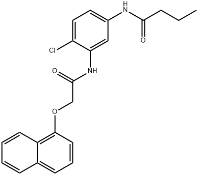 N-(4-chloro-3-{[(1-naphthyloxy)acetyl]amino}phenyl)butanamide Struktur